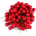 100Pcs Artificial Holly Berries 10mm Plastic Berries Decor on Wire for Christmas Tree Decorations Berry Garland Flower Wreath DIY Crafts