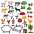36PCS Farm Animal Toys for Kids Learning Educational Playset Simulation Farm Figurines Animal Toys Ornaments