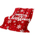 Merry Christmas Flannel Blanket Snowflake Print Soft Warm Plush Throw Blanket Home Decor New Year Decorations