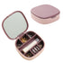 Travel Jewellery Box Portable Small Jewellery Box Organizer with Mirror Mini Jewelry Storage Case for Rings Earrings Necklaces Gifts
