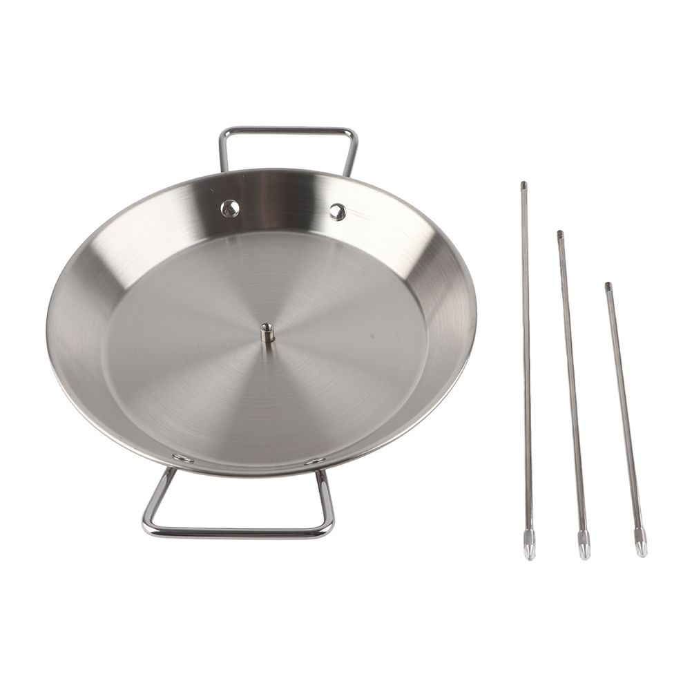 Vertical Skewer for Grill Brazilian Vertical Spit Stand Stainless Steel Barbecue Grilling Accessory with 3 Removable Spikes