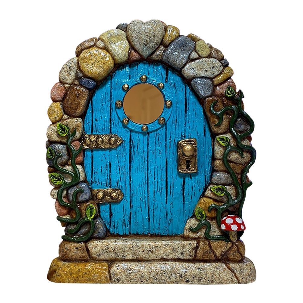 Fairy Door for Trees Miniature Fairy Garden Outdoor Decor Accessories Yard Art Sculpture Decoration for Kids Room Wall Trees