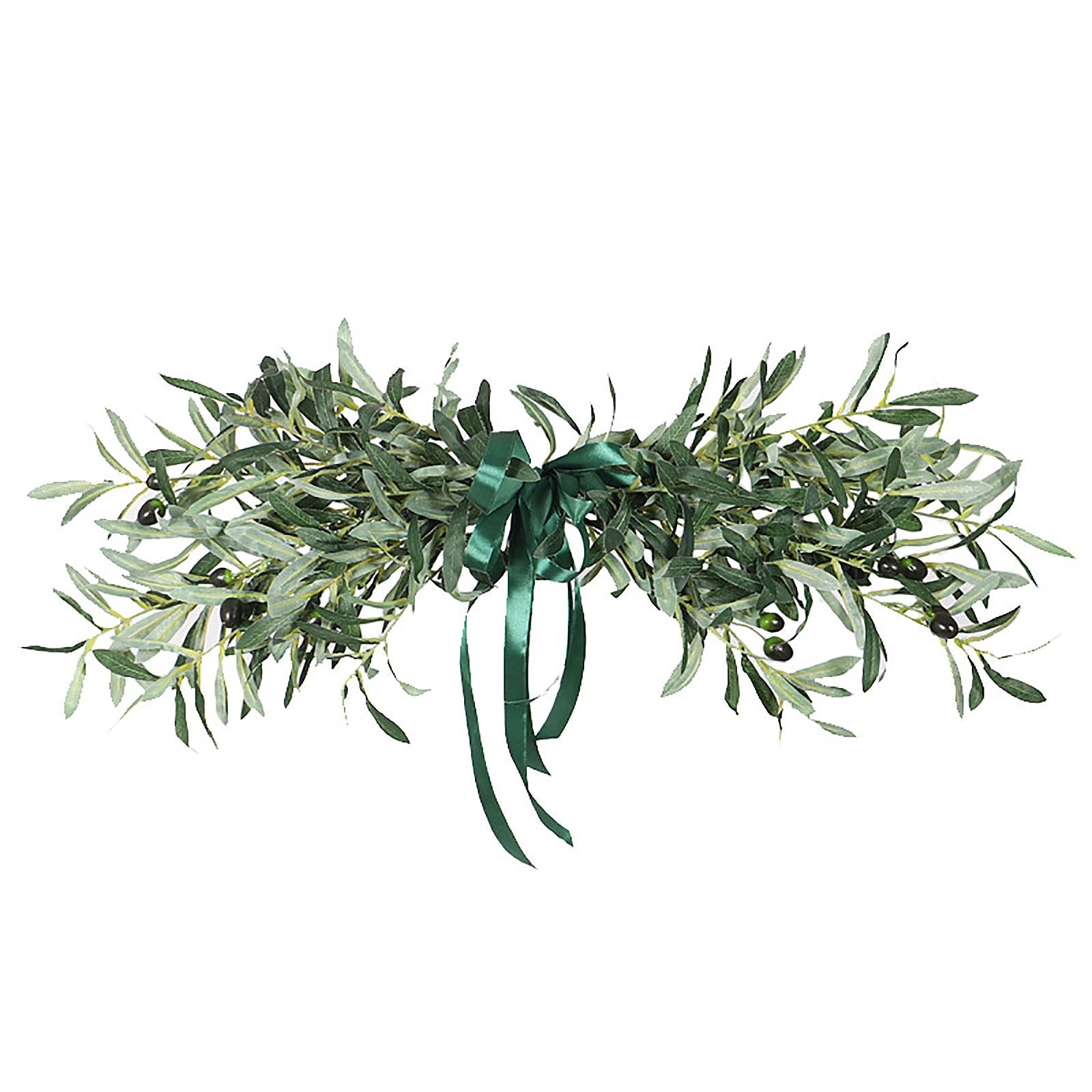 Simulation Olive Lintel Wreath Wall Hanging Lintel Garland Wedding Home Decoration