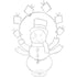 Funny Snowman Light Durable Metal Bright Light Decorative Stylish Snowman Light for Winter Christmas