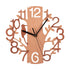 Wooden Wall Clock 8.7in Diameter White Double Layer Ultra Quiet Silent Wall Clock