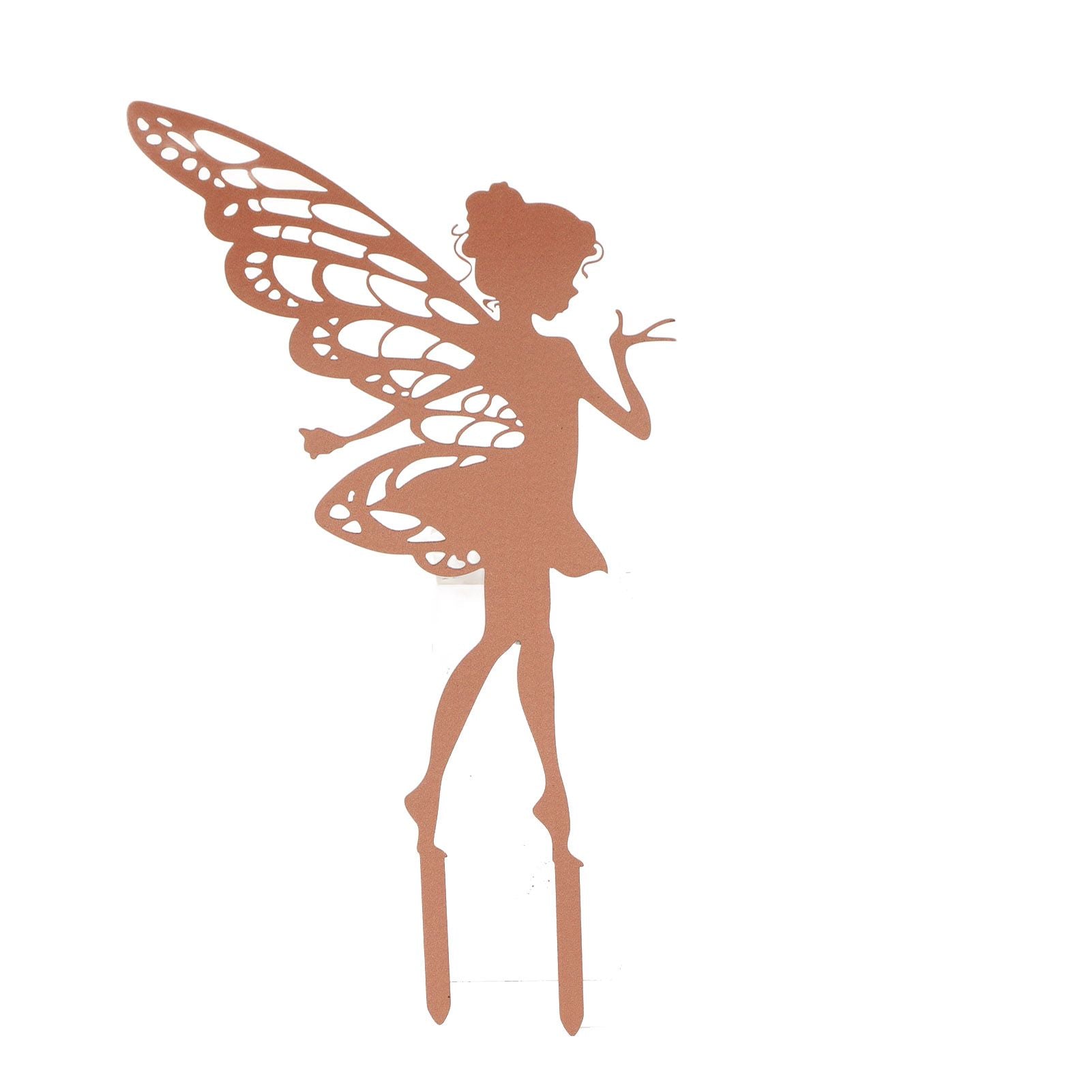 Outdoor Garden Patio Ornaments Flower Fairy Goblin Silhouette Metal Iron Crafts Elf Decoration