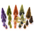 21pcs Artificial Christmas Trees Set Decoration Sisal Wood False Christmas Trees Kit