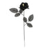 Artificial Rose Lifelike Decorative Bendable Fake Flower With Skull Head for Halloween Party Black