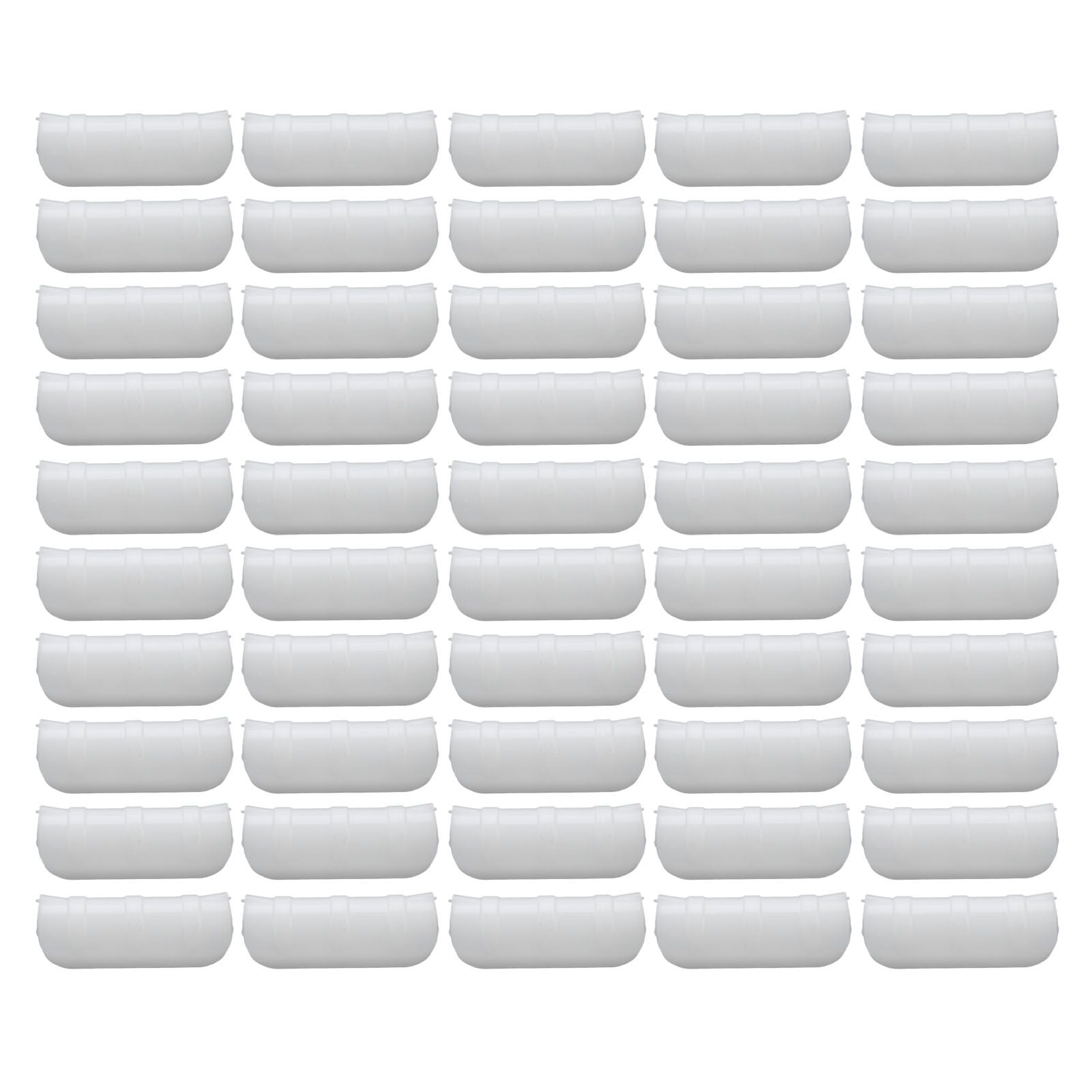 50PCS 10cm Greenhouse Film Clamp Heat Resistant Tube Clip Gardening Frame Pipe Clip for GardenWhite