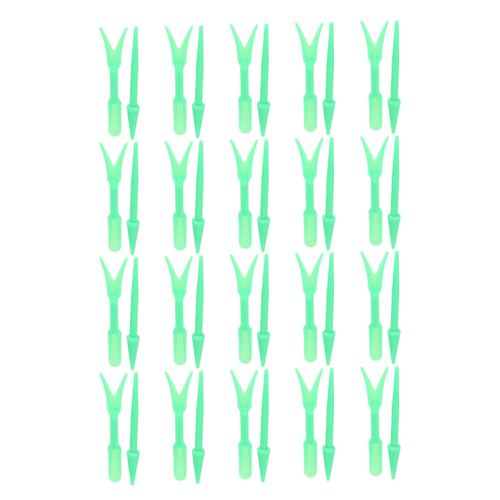 20Sets Small Seed Planter Strong Practicality Small Portable Comfortable to Use Seedling Remover for Vegetable PlantingGreen