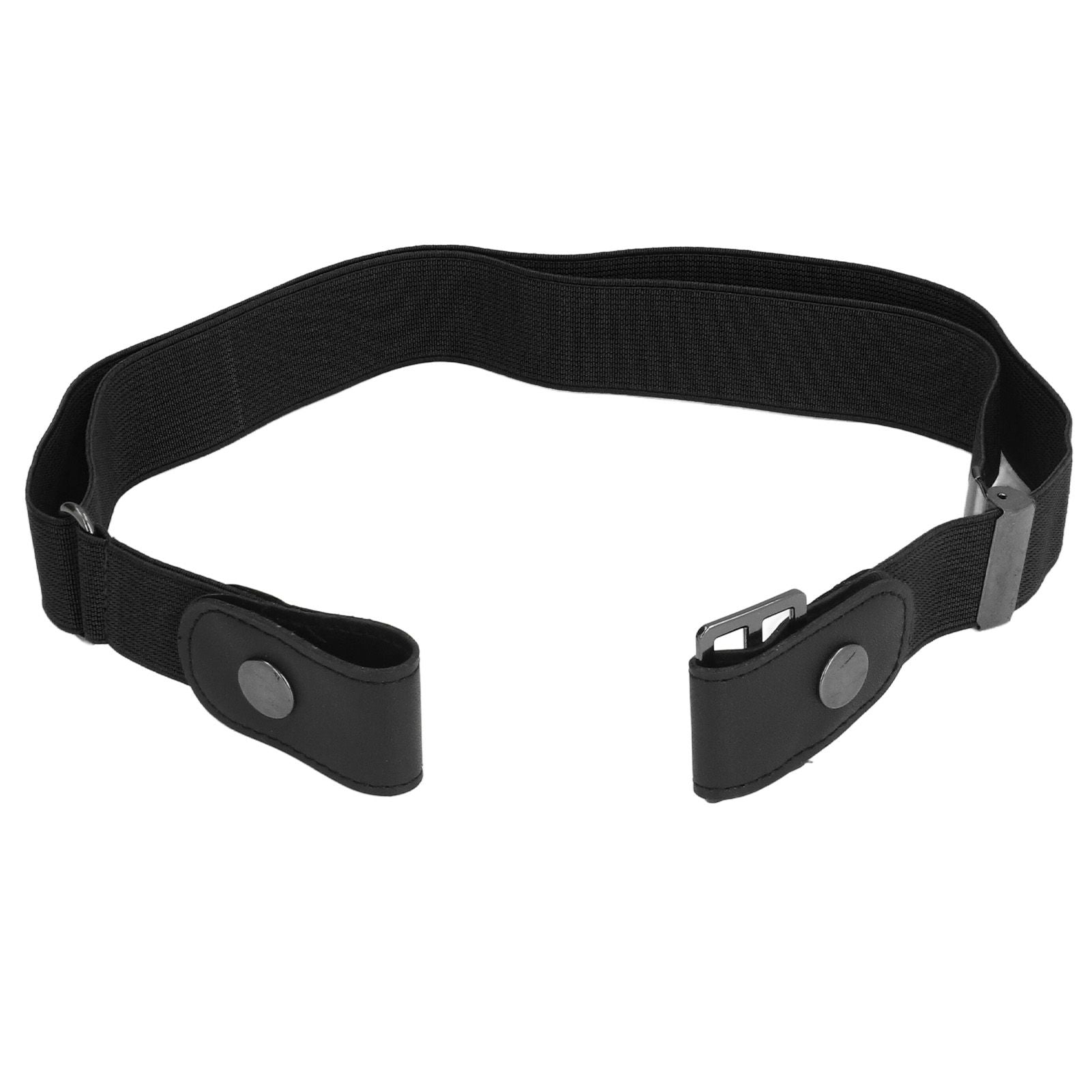 Buckle Free Stretch Belt Adjustable Japanese Invisible Traceless Belts for Women and MenBlack