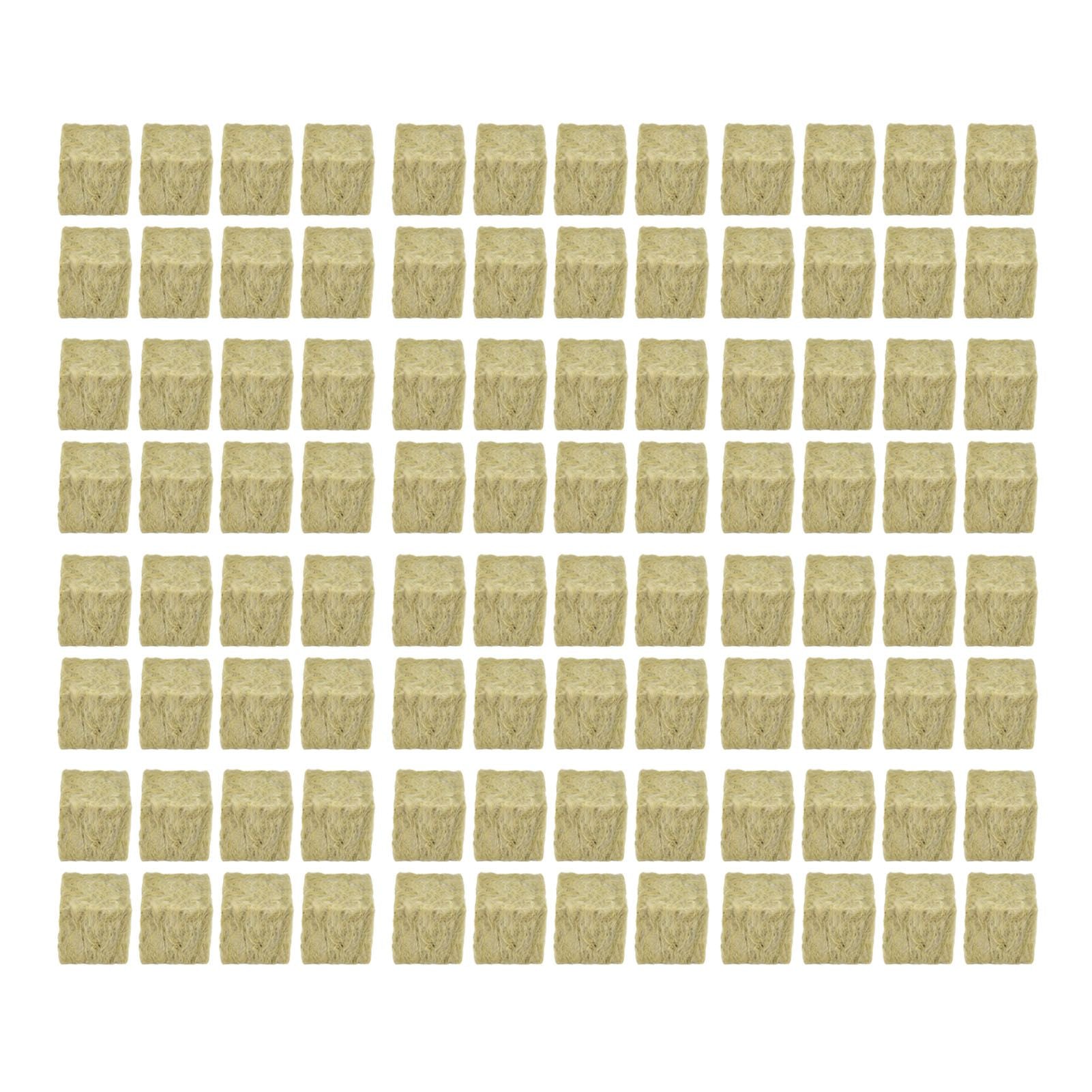 96PCS Plant Seedling Block Stonewool Grow Block Starter Plugs Garden Seedling Block for Agricultural