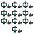 10pcs Watering Drippers 4mm Stable Plastic Irrigation Sprinkler Nozzles with Accessories for Gardening Agriculture