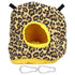 Warm Birdhouse Round Shape Soft Plush Save Space Easy Clean Safety Parrots HouseLeopard Print