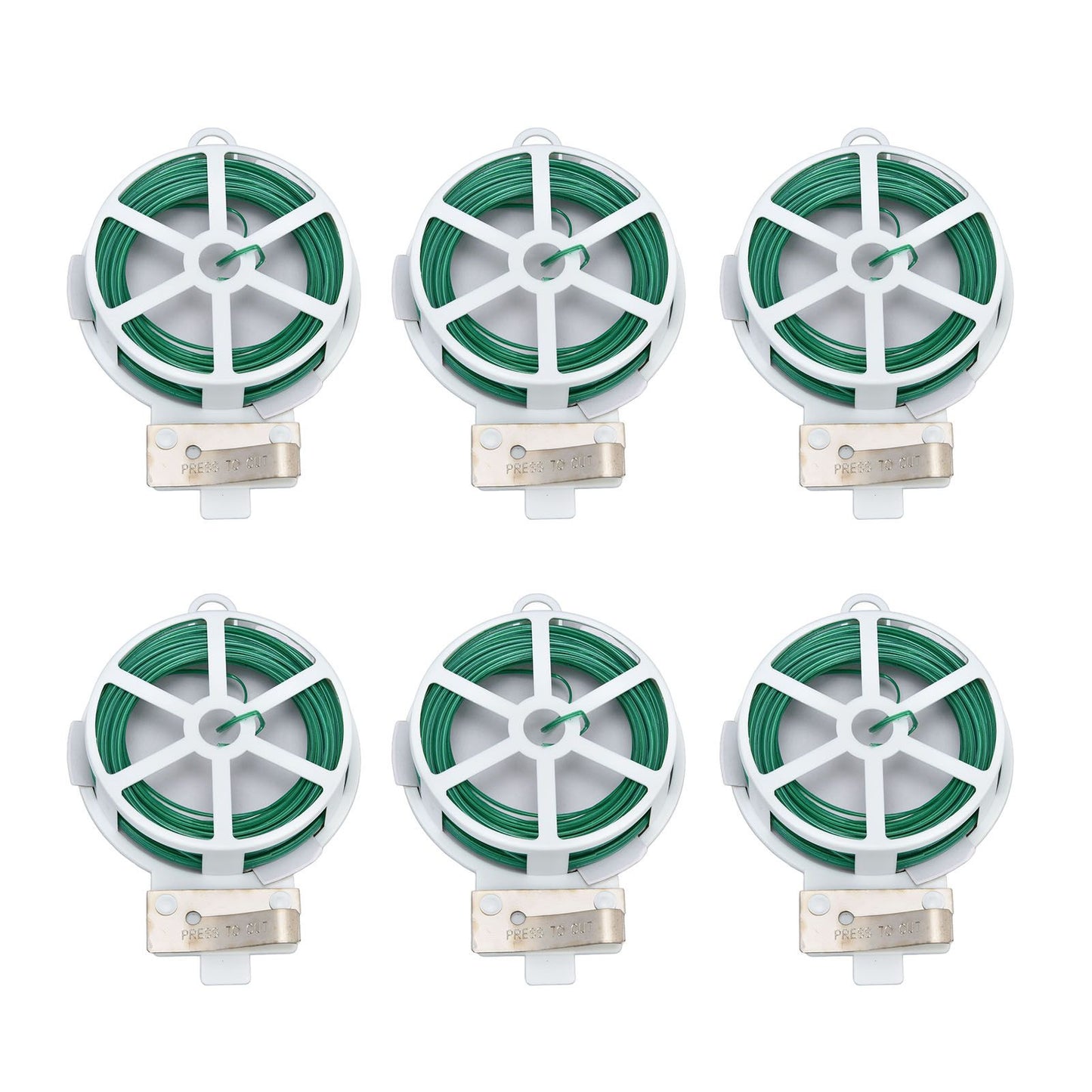 6Pcs Green Tie Wire Gardening Twist Tie Climbing Vine Tie Wire for DIY Flower Fixed Plant Support