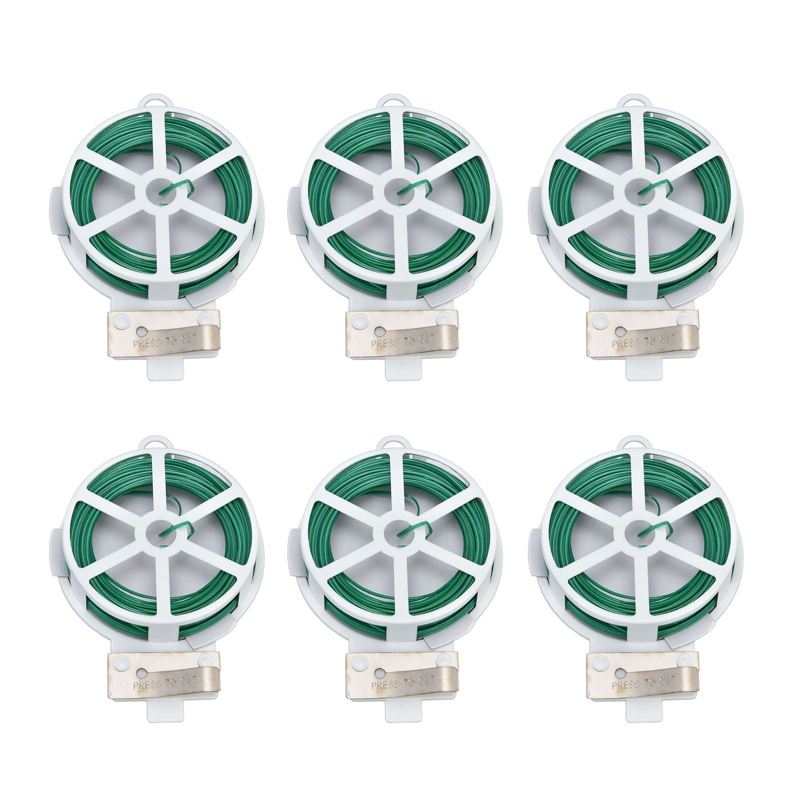6Pcs Green Tie Wire Gardening Twist Tie Climbing Vine Tie Wire for DIY Flower Fixed Plant Support
