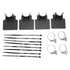 4 Sets Swimming Pool Pipe Holder Prevent Pipe Slip Cable Ties Stainless Steel Hose Clamp Swimming Pool Hose Holder Black