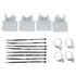 4 Sets Swimming Pool Pipe Holder Prevent Pipe Slip Cable Ties Stainless Steel Hose Clamp Swimming Pool Hose Holder Gray