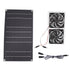 Solar Panel Fan Kit 100W Dual Fans IP67 Waterproof Low Noise Wide Application Solar Powered Fan For Pet House Hut