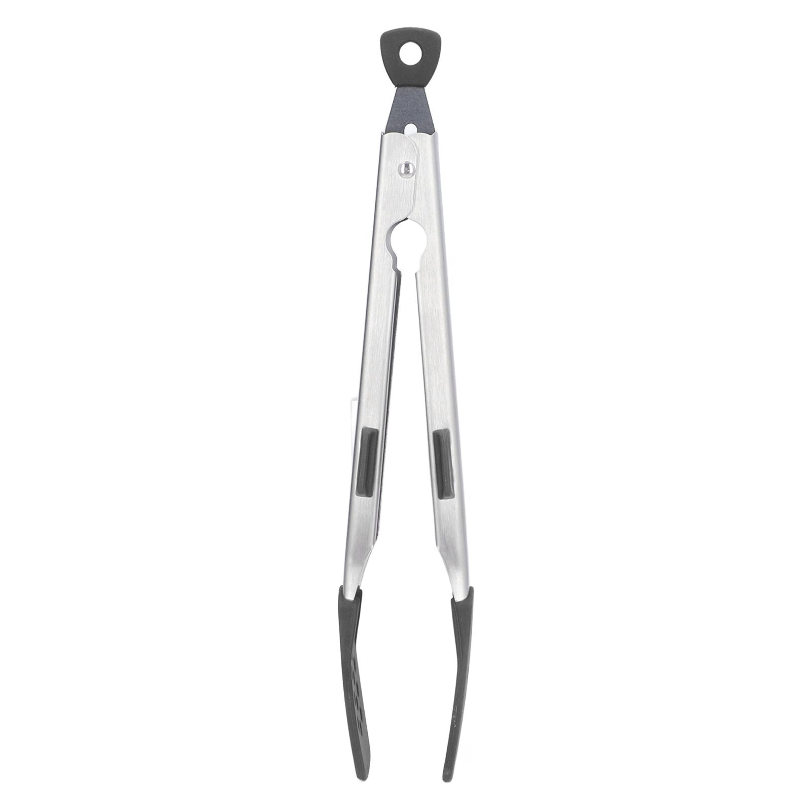 Food Tong Thickened 304 Stainless Steel Anti Slip Corrosion Resistant Barbecue Tongs for Restaurant Kitchen Baking Black