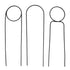 3 Pcs Plant Trellis 40cm Wrought Iron Metal Plant Climbing Trellis Indoor Green Plant Potted Flower Arrangement Bracket Black