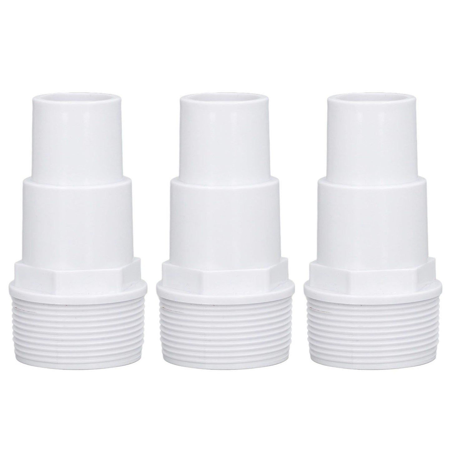 3Pcs G1‑1/2 External Thread Hose Adapter Swimming Pool Supplies for Replacement of Above Ground Pool Pumps Filters Skimmers