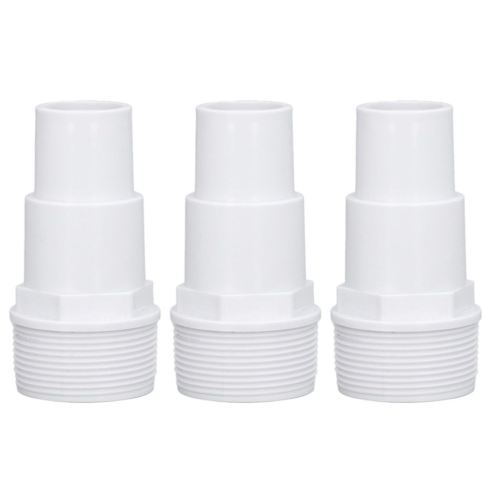 3Pcs G1‑1/2 External Thread Hose Adapter Swimming Pool Supplies for Replacement of Above Ground Pool Pumps Filters Skimmers