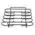 Rib Rack 4 Rows Capacity Compact Portable Iron Material Black Durable Reusable Barbecue Standing Rib Rack for Camping