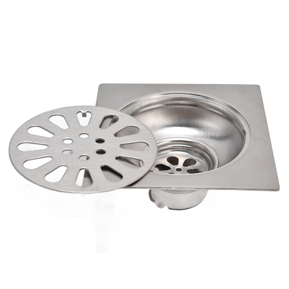 Shower Drain Square Shape Adjustable Tile Insertion Floor Drain Channel for Kitchen Bathroom