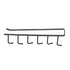 Coffee Mug Holder 6 Hooks Elegant Style Convenient Practical Stable Reliable Durable Wearable Kitchen Rack for HomeBlack