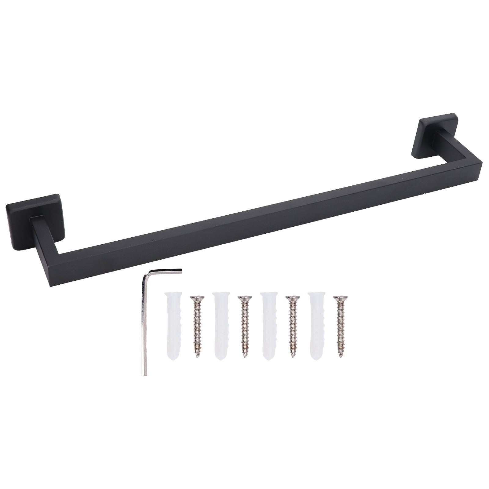Hand Towel Holder Black Stainless Steel Fashion Design High Hardness Durable Stable Easy Installation Towel Bar