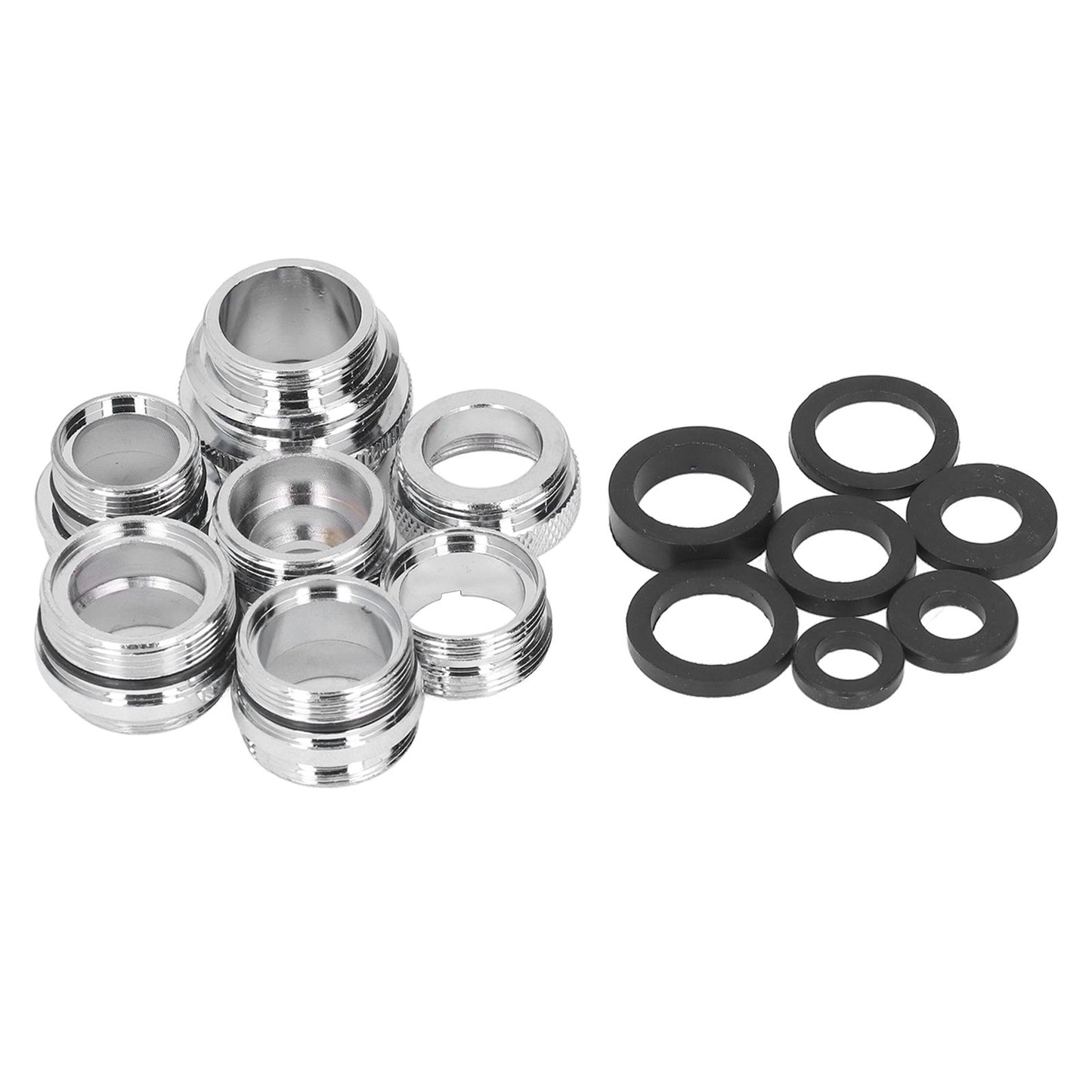 7Pcs/Set Male Female Faucet Adapter Kit with Gasket Brass Aerator Adapter Set for Garden Hose Kitchen Sink