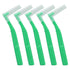 5pcs L Shaped Interdental Brushes Effective Cleaning Plaque Removal Braces Brush for Tooth Care Green