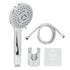 Handheld Shower Head Female Male Thread G1/2 Supercharged Punching Free Wall Mount Shower Head for Bathroom