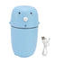 Air Humidifier Mini Cute 300ml 2 Modes USB Rechargeable Electric Cool Mist Purifier with USB Cable for Car Home OfficeBlue
