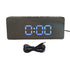 LED Clock Multifunctional USB Powered 3 Lighting Modes Snooze Time Celsius Fahrenheit Display Digital Alarm ClockBlack