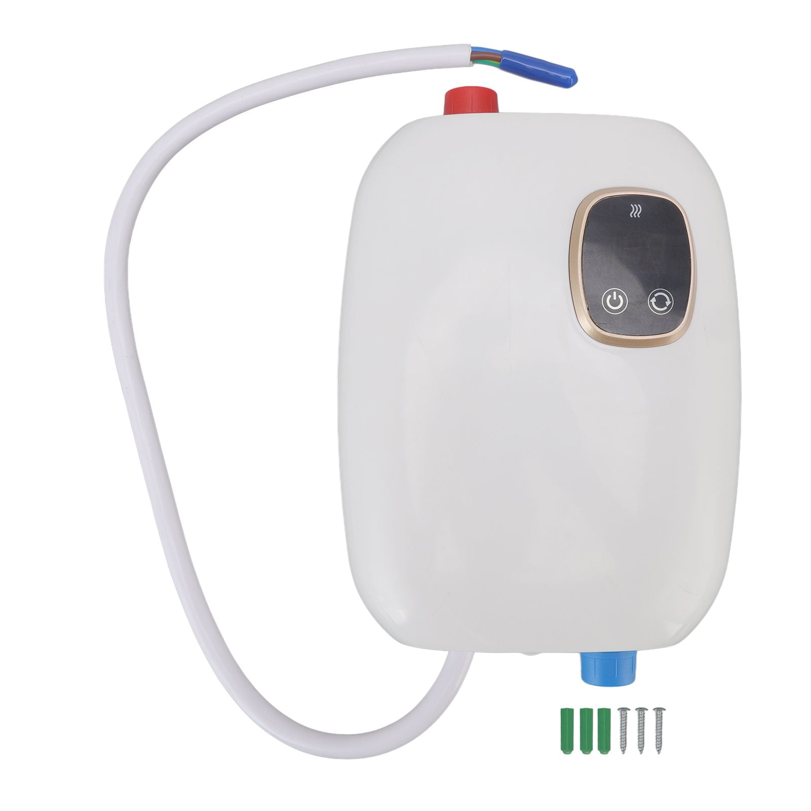 5500W Small Electric Instant Hot Water Heater with Digital Touch Screen Smart Thermostat Water Heater 220V