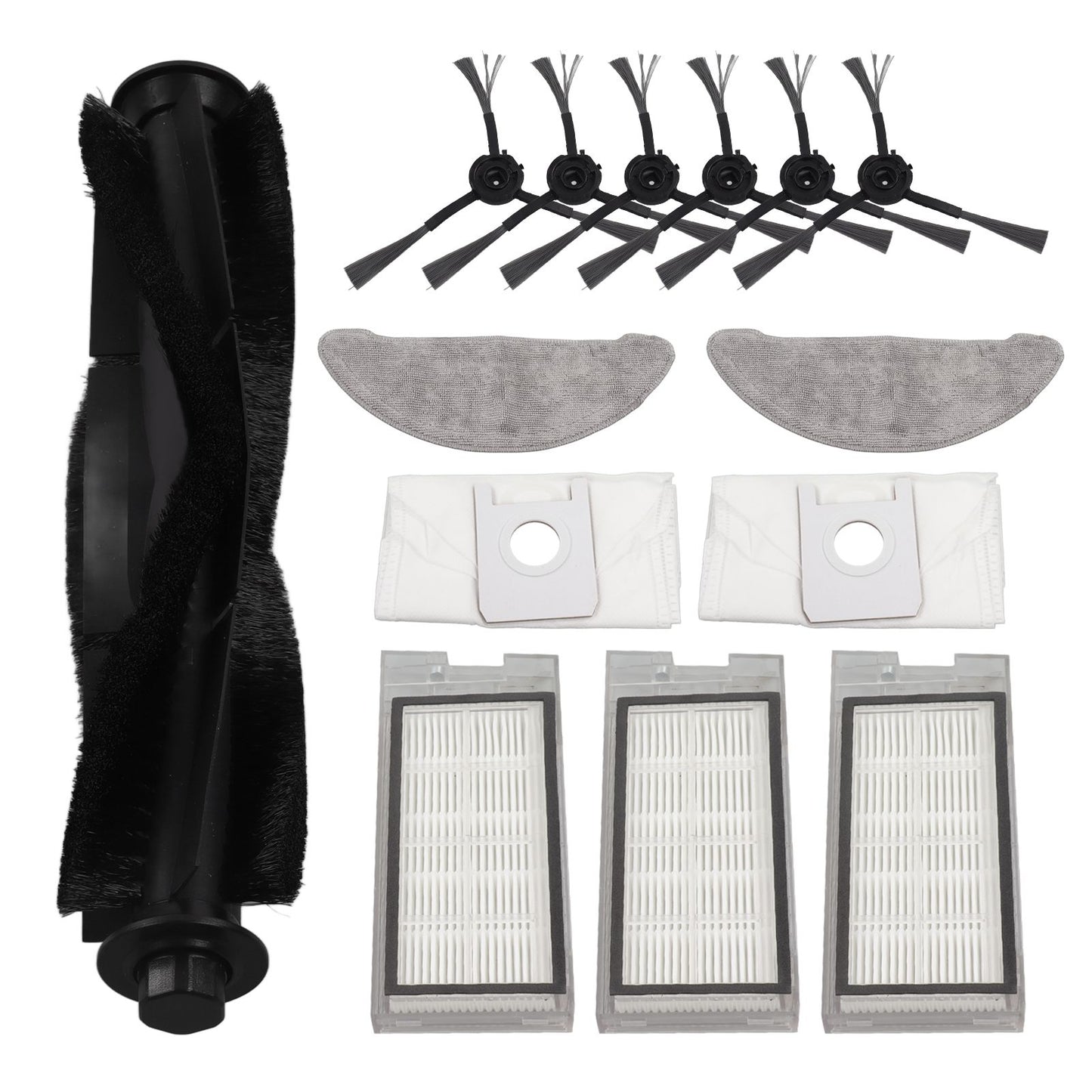 Robot Vacuum Cleaner Accessory Brush Dust Bag Cleaning Cloth Set Kit for EVE PLUS