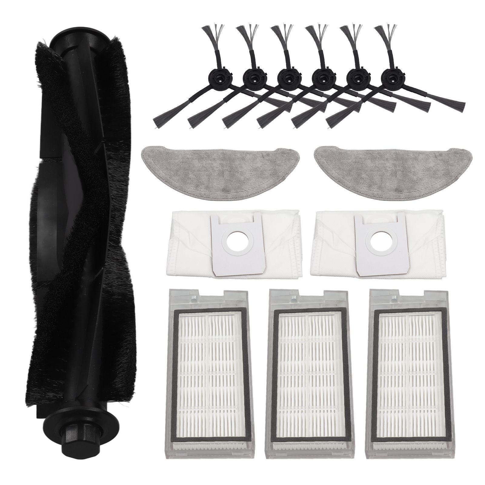 Robot Vacuum Cleaner Accessory Brush Dust Bag Cleaning Cloth Set Kit for EVE PLUS