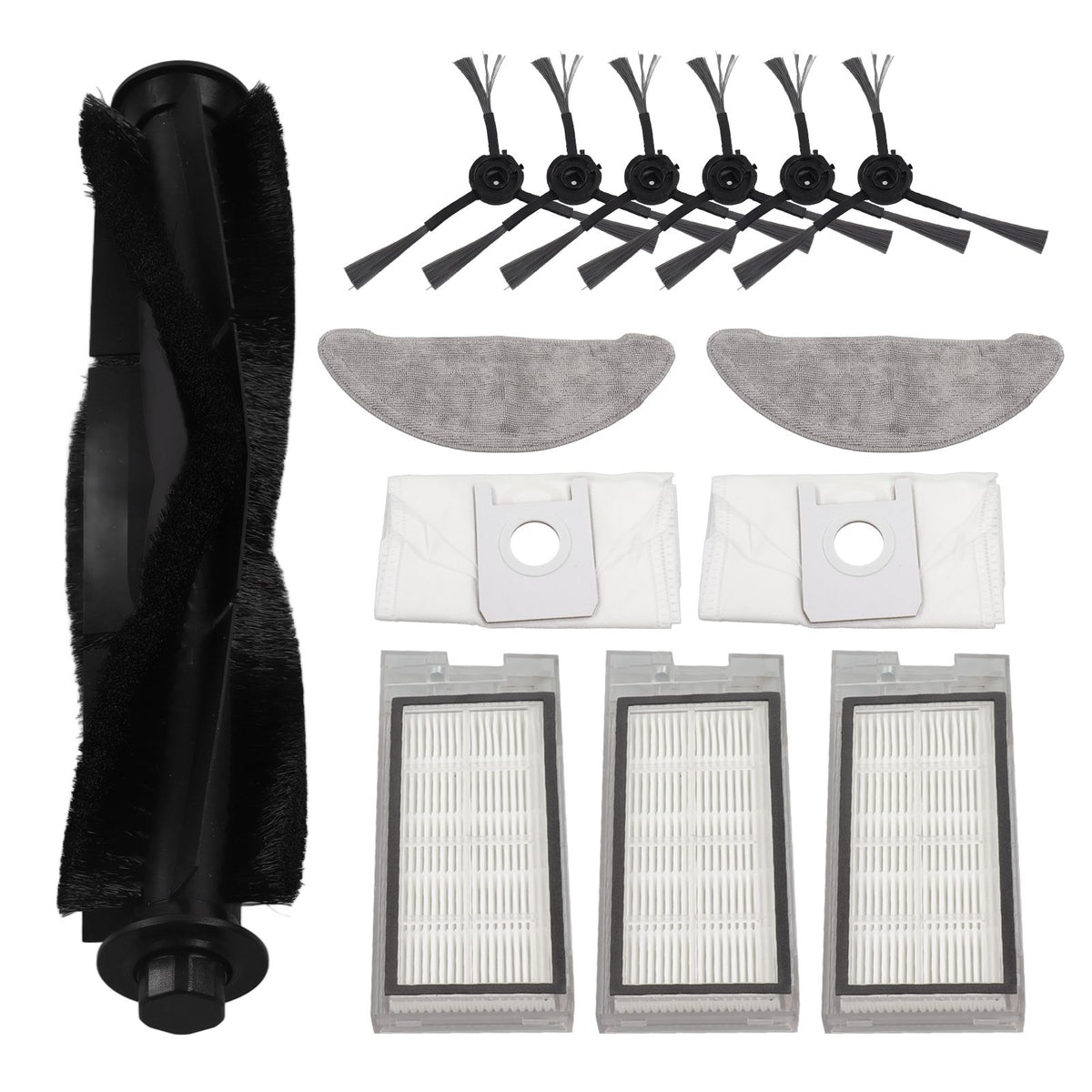 Robot Vacuum Cleaner Accessory Brush Dust Bag Cleaning Cloth Set Kit for EVE PLUS