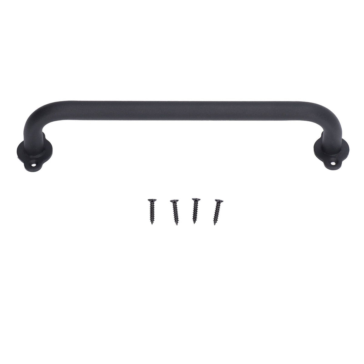 Barn Door Handle Black Carbon Steel Interior Wooden Door Matte Handle for Wooden Gate Shed Cabinet Door