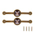 2 Pcs Zinc Alloy Antique Copper Handle European Modern Pastoral Color Acrylic Handle for Cabinet DrawerBrown