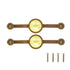 2 Pcs Zinc Alloy Antique Copper Handle European Modern Pastoral Color Acrylic Handle for Cabinet DrawerYellow