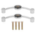 2PCS Door Handle Zinc Alloy Modern Wardrobe Cabinet Drawer Pull Handle for Home FurnitureBlack