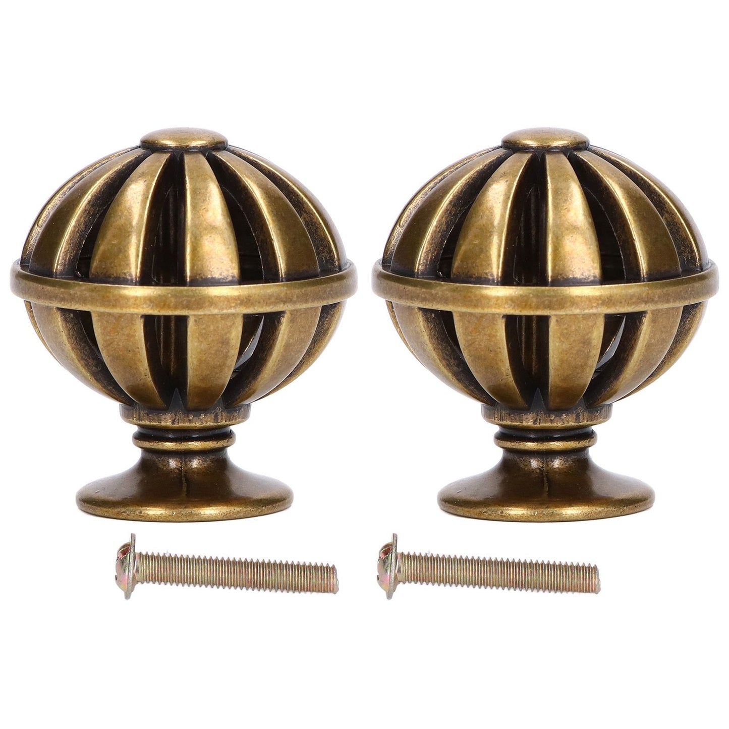 2Set Cabinet Knob Birdcage Hollow Closet Drawer Knob Zinc Alloy Wardrobe Knob for Home Decoration366 Birdcage Bronze