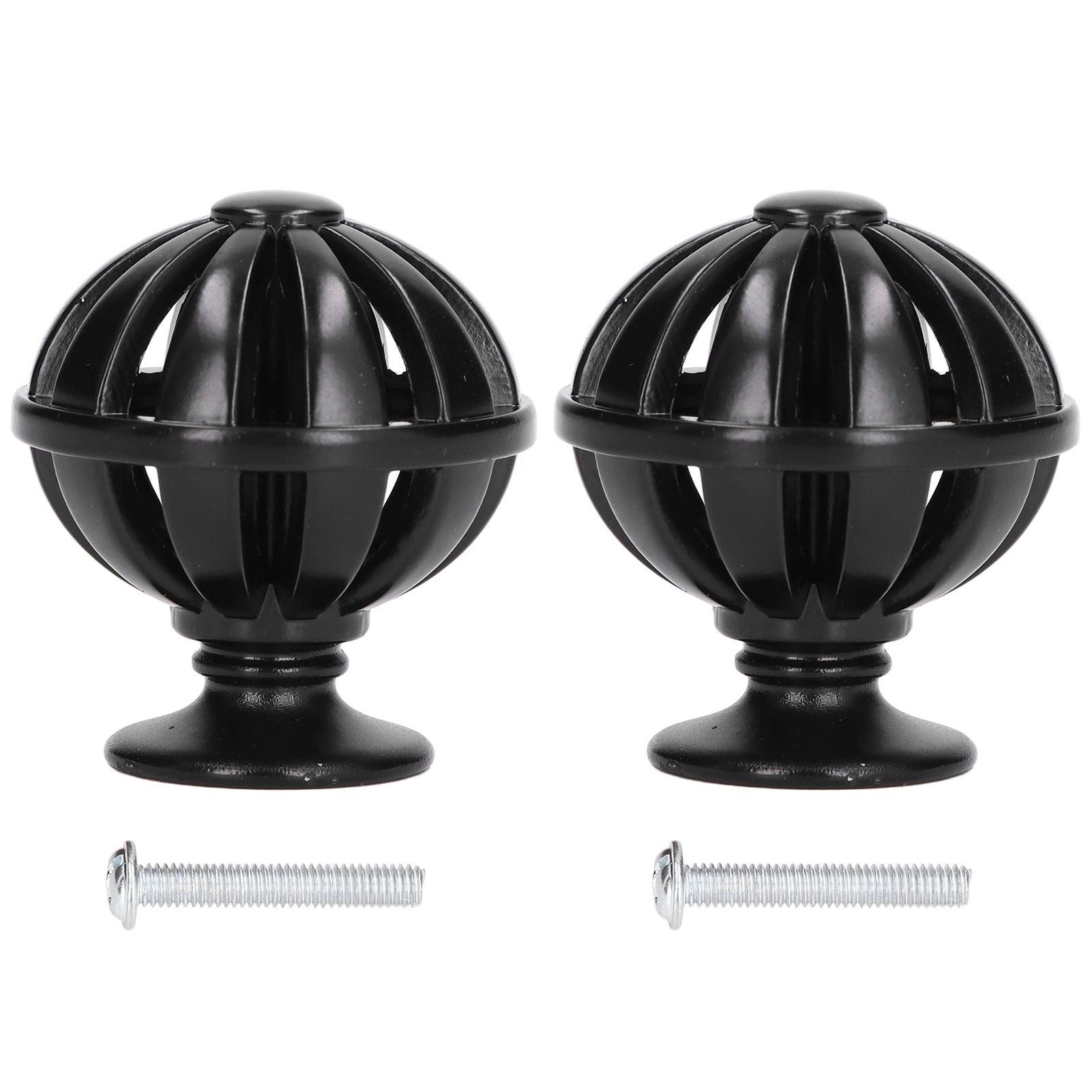 2Set Cabinet Knob Birdcage Hollow Closet Drawer Knob Zinc Alloy Wardrobe Knob for Home Decoration366 Birdcage Black