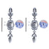 2pcs/set Ceramic Cabinet Handle Modern Simple Style Hand Painted Ceramic Cabinet Knobs1060D Plantain Blue and White Porcelain