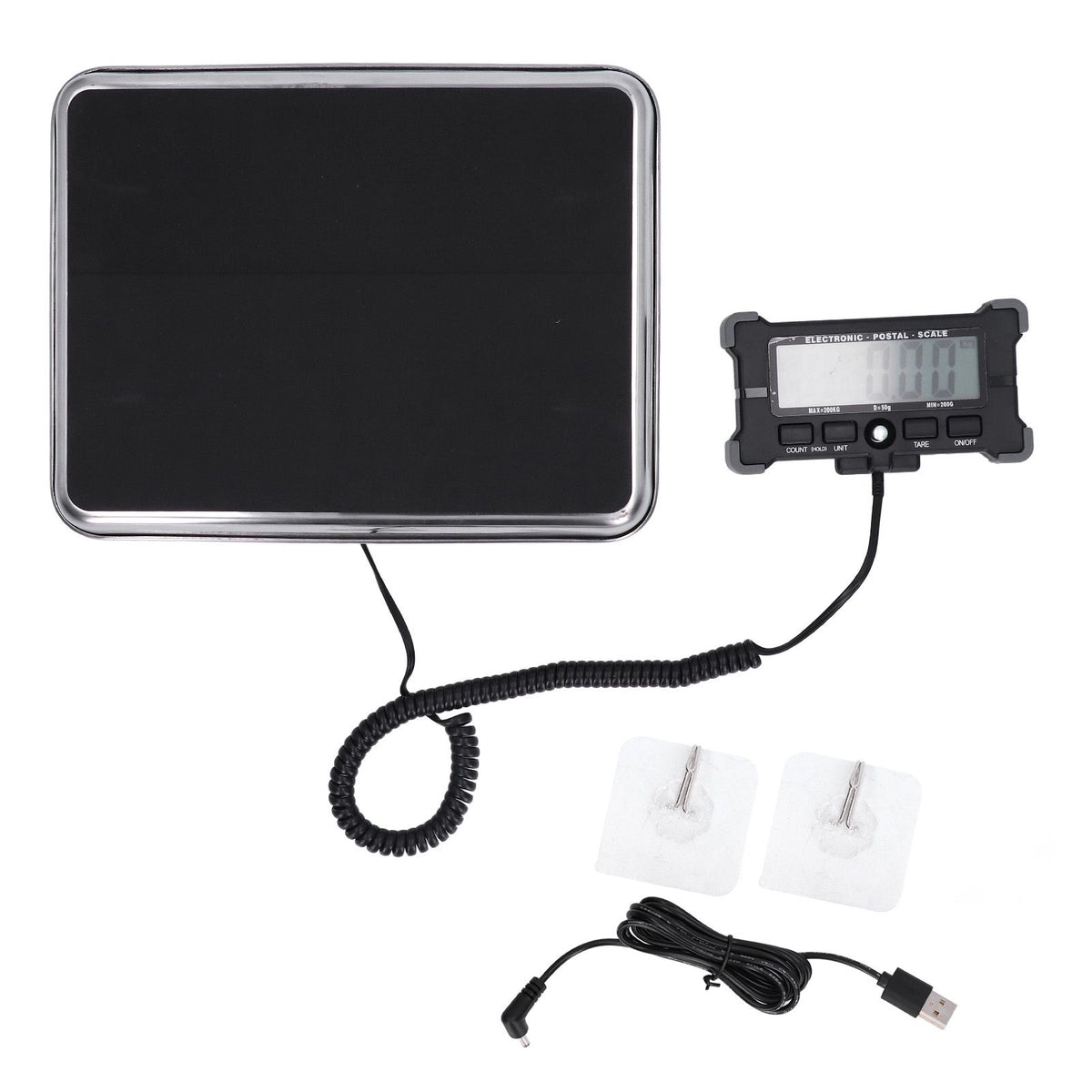 Shipping Scale Portable Accurate Digital HD LCD Display Package Scale with USB Cable Hooks for Pet Package Express