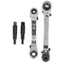 CT122 Refrigerator Ratchet Wrench 1/4 3/16 5/16 3/8 Stainless Steel Wrench Air Conditioner Repair Tool for Household
