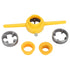 Pipe Threader 60 Degree Durable Manual Pipe Threading Kit with 3 Different Sizes Molds Shells for PVC NPT Plastic Pipes